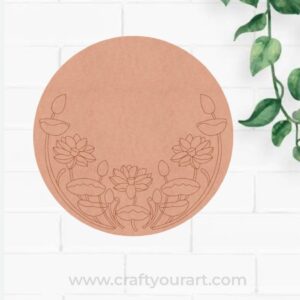 Lotus Pre Marked Round MDF Design 4
