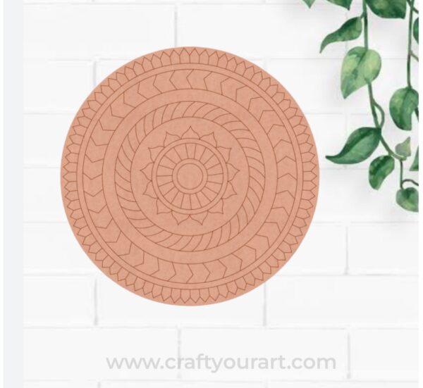 Mandala Pre Marked Round MDF Design 20
