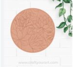 Lotus Pre Marked Round MDF Design 1