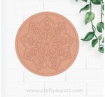 Flower Mandala Pre Marked Round MDF Design 1