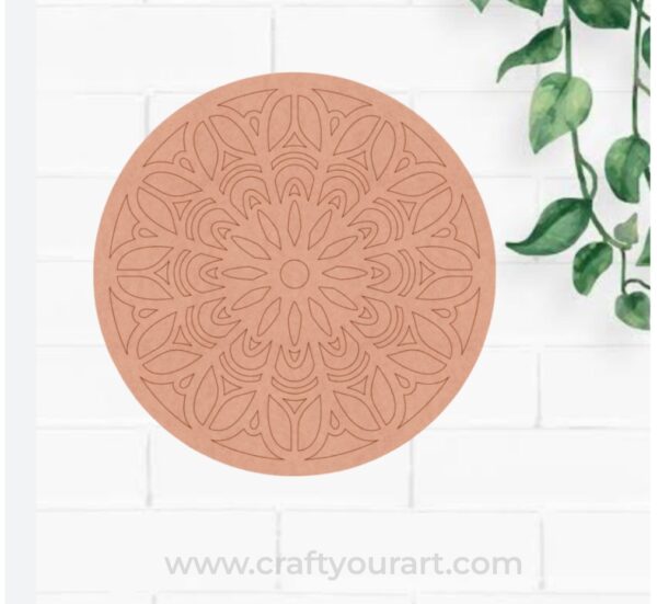 Mandala Pre Marked Round MDF Design 12