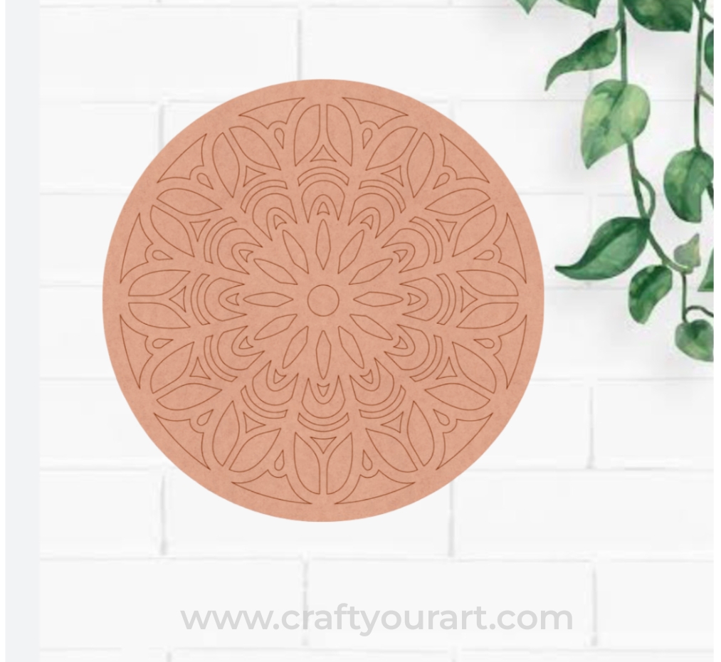 Mandala Pre Marked Round MDF Design 12