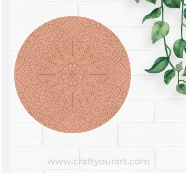 Mandala Pre Marked Round MDF Design 25