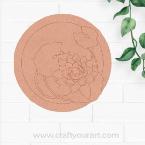 Lotus Pre Marked Round MDF Design 5