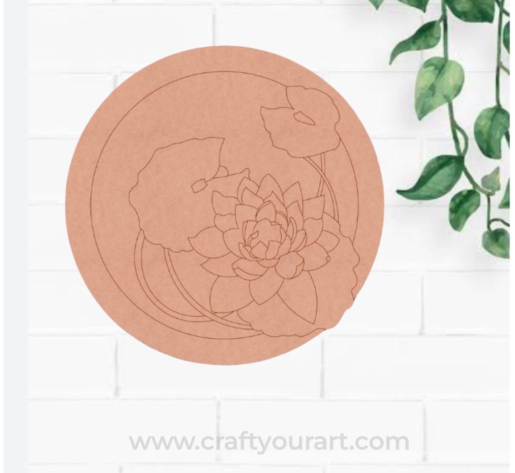 Lotus Pre Marked Round MDF Design 5