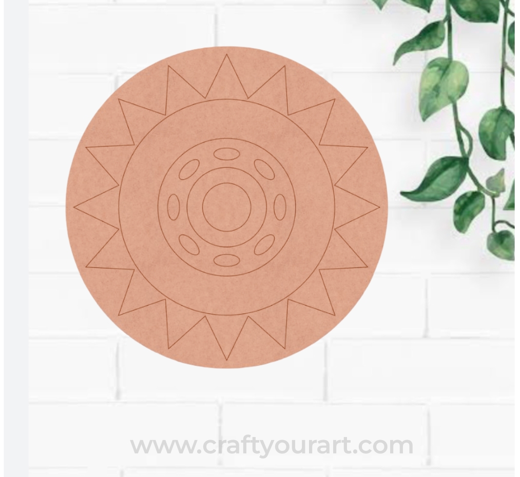 Mandala Pre Marked Round MDF Design 24