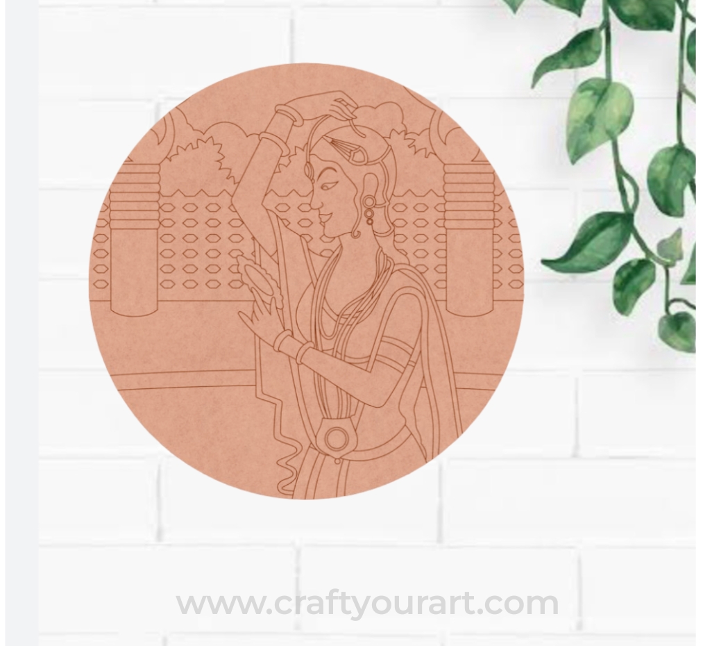 Maharani Bani Thani Pre Marked Round MDF Design 2
