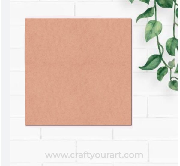 Plain Square Base Cutout MDF Design 1