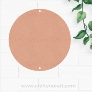 Round Base With 2 Holes Cutout MDF Design 1