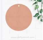 Round Base With 1 Hole Cutout MDF Design 1