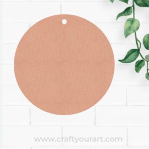 Round Base With 1 Hole Cutout MDF Design 1