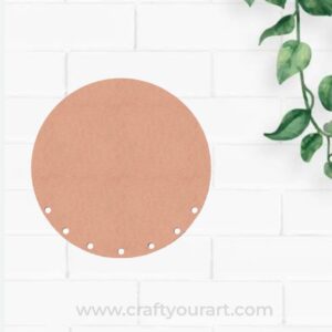 Round Base With 7 Holes Cutout MDF Design 1