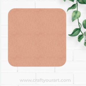 Plain Square Base Cutout MDF Design 2