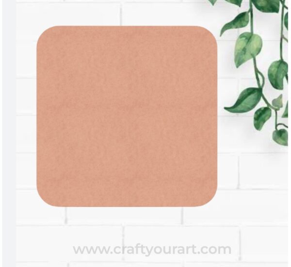 Plain Square Base Cutout MDF Design 2