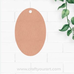 Oval With One Hole Cutout MDF Design 1