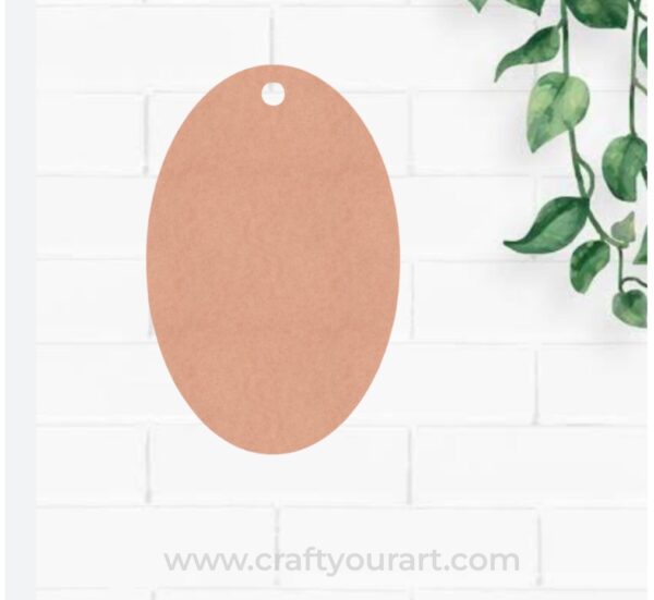 Oval With One Hole Cutout MDF Design 1