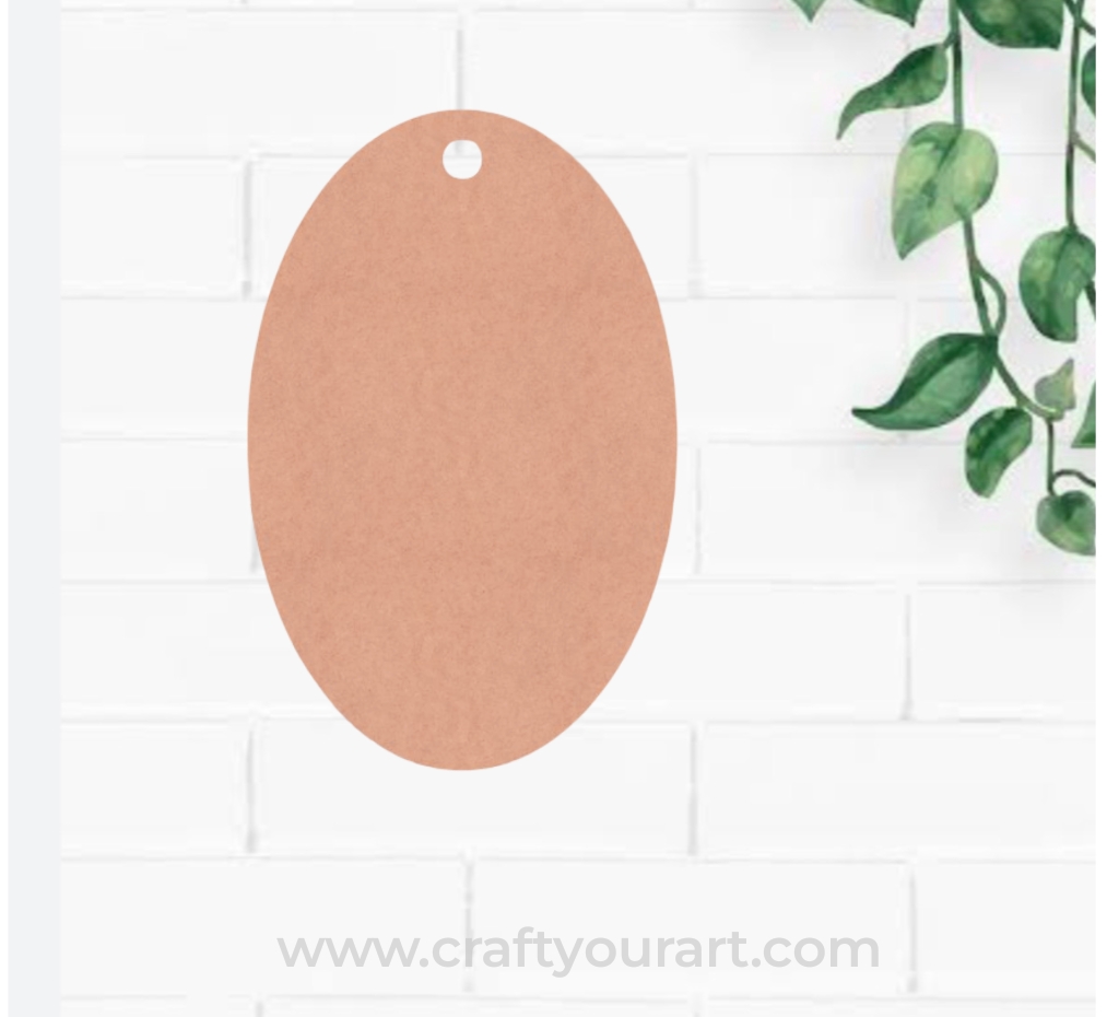Oval With One Hole Cutout MDF Design 1