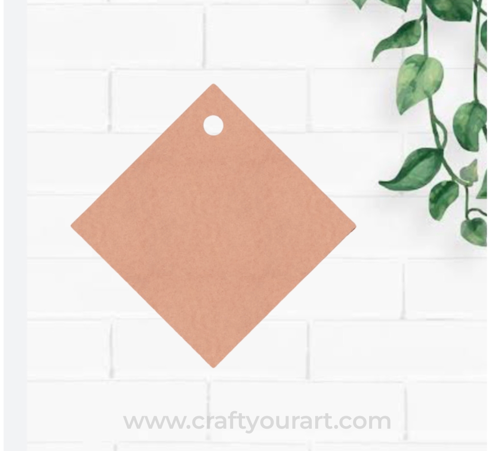 Rhombus With One Hole MDF Design 1