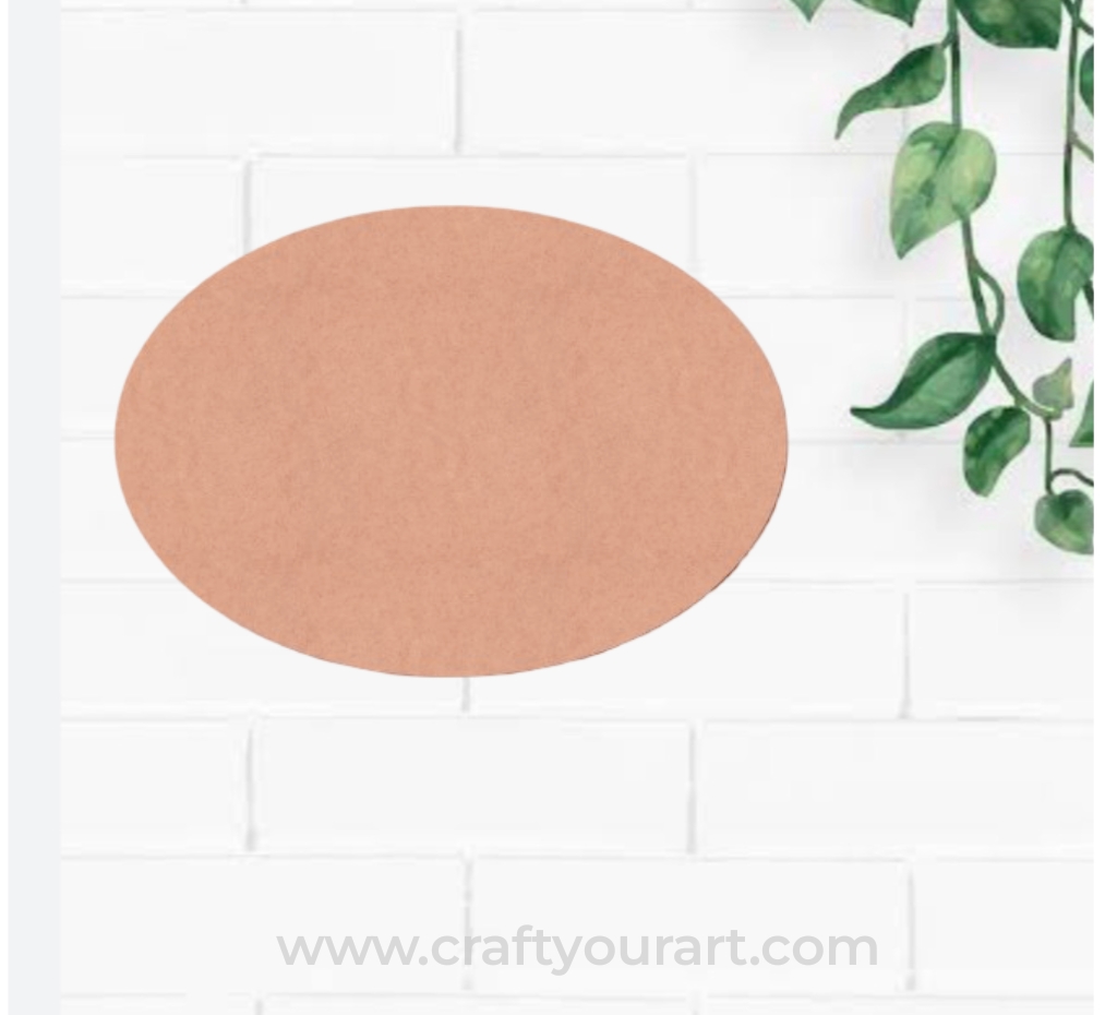 Oval Base Cutout MDF Design 1