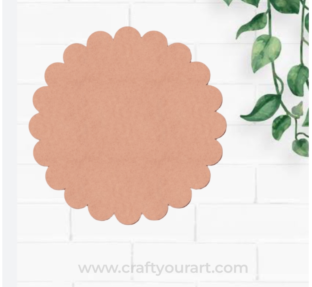 Flower Base Cutout MDF Design 4