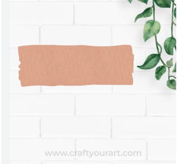 Wooden Rectangle Base Cutout MDF Design 1