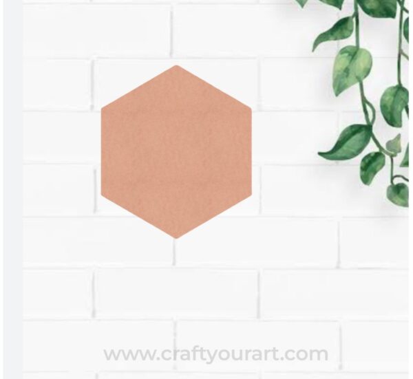 Hexagon Base Cutout MDF Design 1