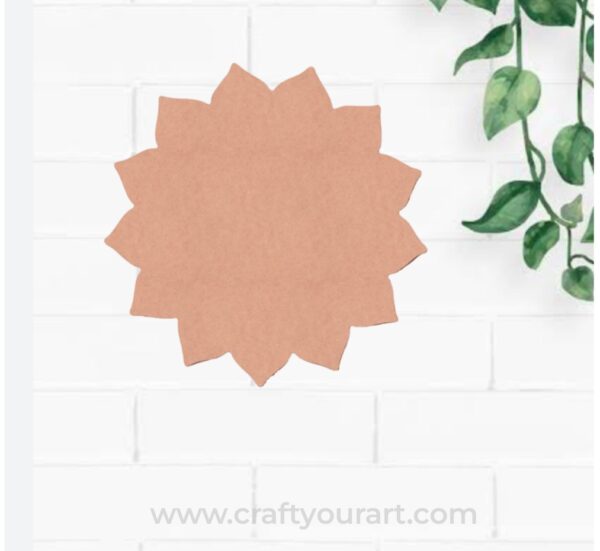 Plain Mandala Flower Cutout MDF Design 1