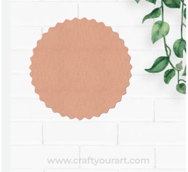 Circle Stamp Banner Cutout MDF Design 1
