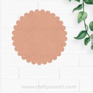 Plain Round Flower Cutout MDF Design 1