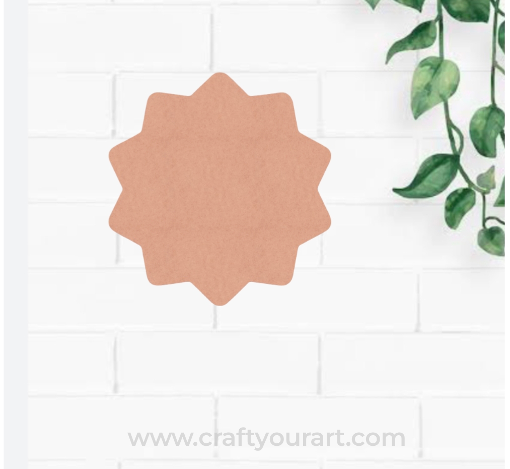 Flower Base Cutout MDF Design 3