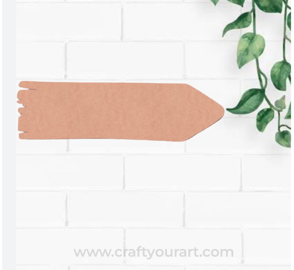Wooden Arrow Base Cutout MDF Design 1
