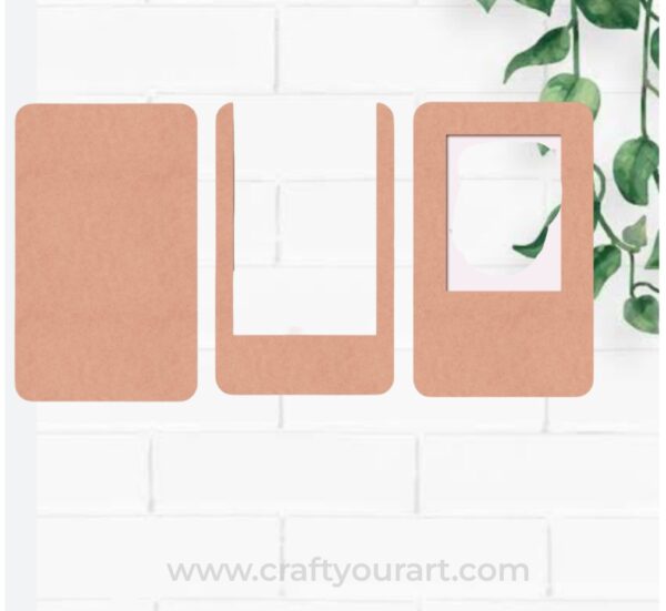 Three Layered Polaroid Photo Magnet MDF Design 1