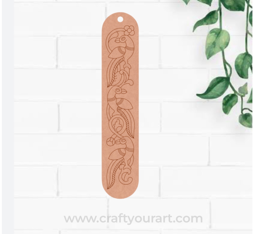 Parrot Bookmark Pre Marked MDF Design 1