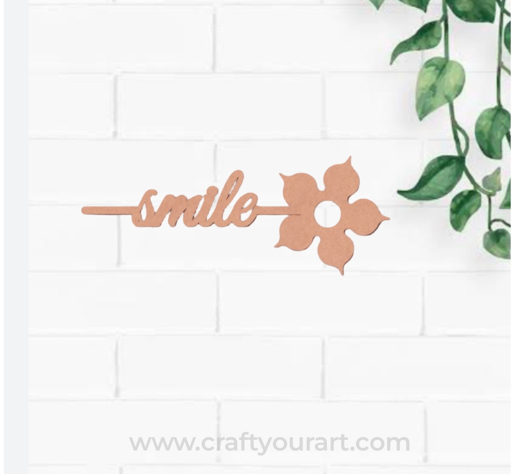 Smile Bookmark MDF Design 1