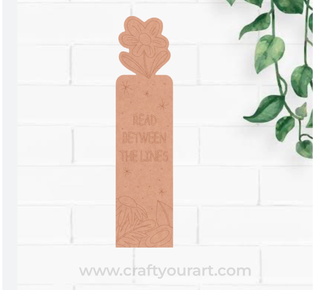 Flower Bookmark MDF Design 1