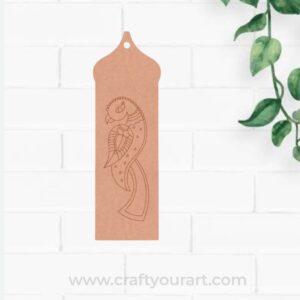 Peacock Bookmark Pre Marked MDF Design 1