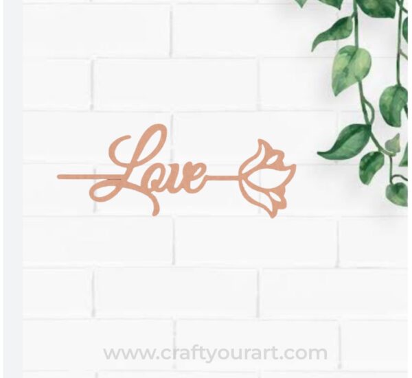 Love Bookmark MDF Design 1