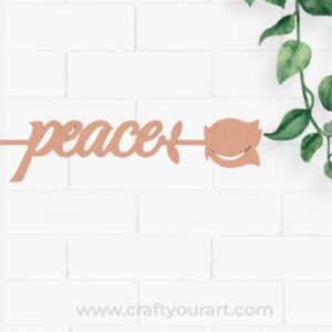 Peace Bookmark MDF Design 1