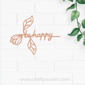 Be Happy Bookmark MDF Design 1