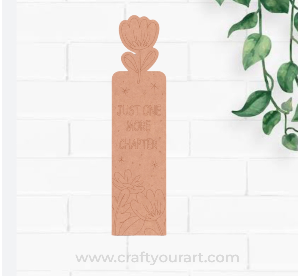 Flower Bookmark MDF Design 2
