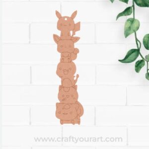 Pokemon Bookmark Pre Marked MDF Design 1
