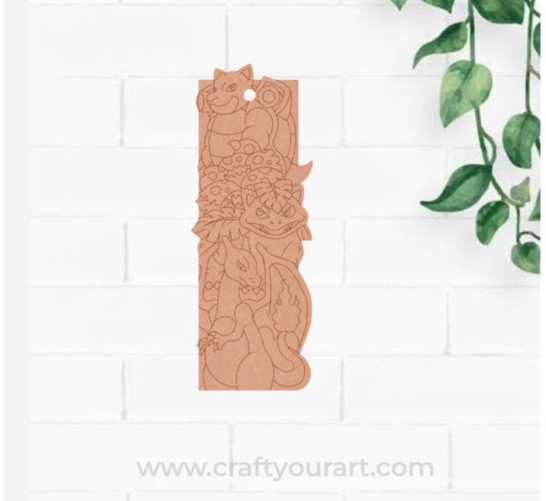Pokemon Bookmark Pre Marked MDF Design 9