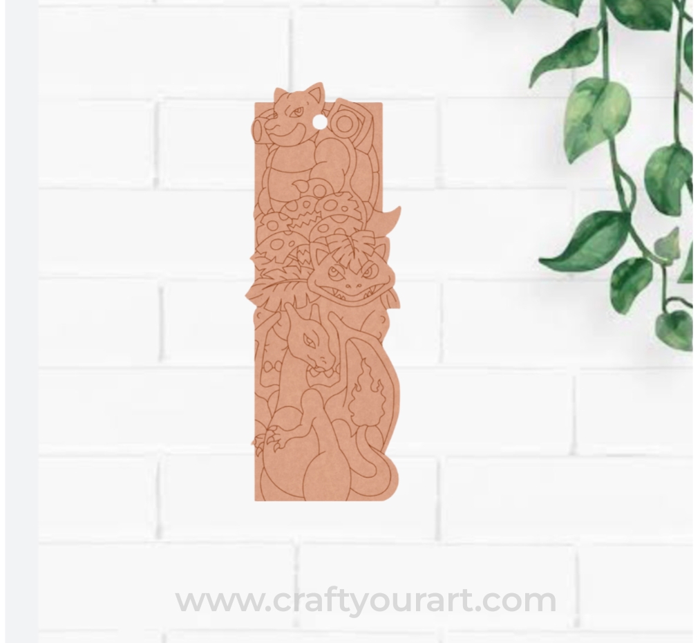 Pokemon Bookmark Pre Marked MDF Design 9
