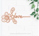 Love Bookmark MDF Design 2
