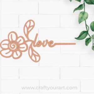 Love Bookmark MDF Design 2