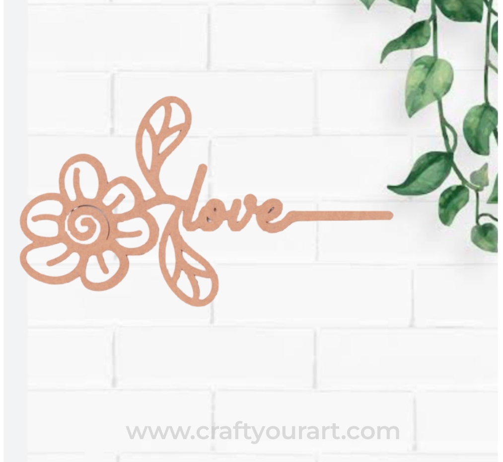 Love Bookmark MDF Design 2