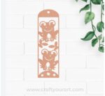 Frog Bookmark MDF Design 1