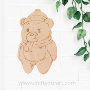Snow Bear Pre Marked MDF Design 1