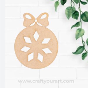 Star Bubble Christmas Ornament MDF Cutout Design 1