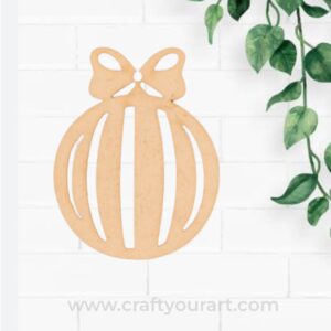 Strip Bauble Christmas Ornament MDF Cutout Design 1